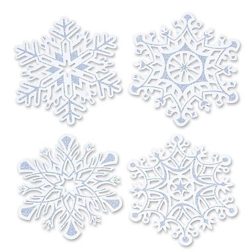 Beistle - Glittered Snowflake Cutouts - 24 Pack