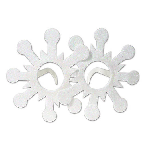 Beistle - Glittered Snowflake Glasses - 12 Pack