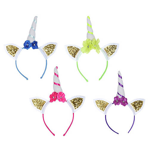 Beistle - Glittered Unicorn Headbands - 6 Pack