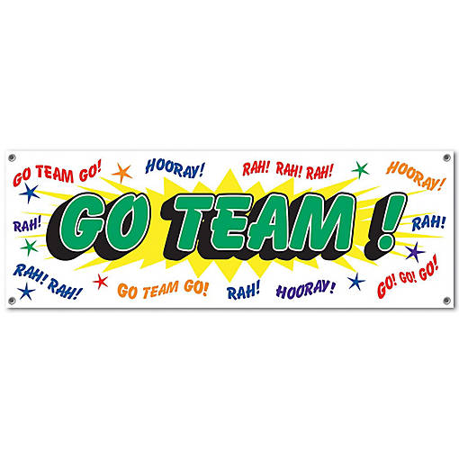 Beistle - Go Team! Sign Banner - 12 Pack