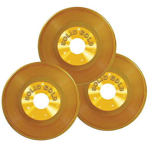 Beistle - Gold Plastic Records - 12 Pack