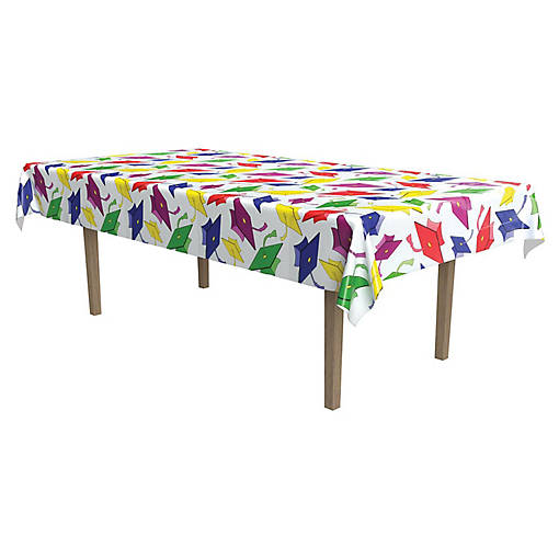 Beistle - Graduation Tablecover - Multicolor - 12 Pack