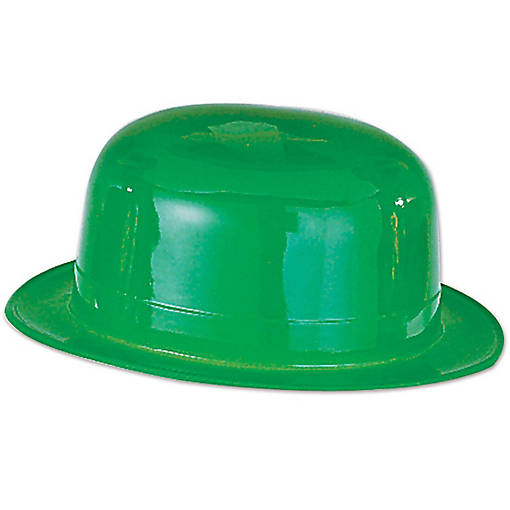 Beistle - Green Plastic Derby - 48 Pack