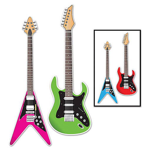 Beistle - Guitar Cutouts - 12 Pack