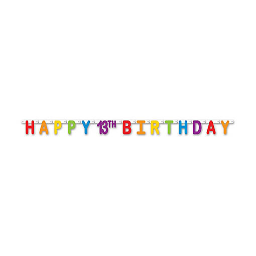 Beistle - Happy "13th" Birthday Streamer - 12 Pack