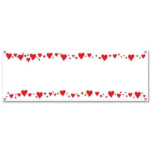 Beistle - Hearts Sign Banner - 12 Pack