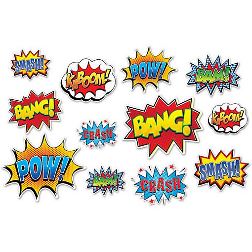 Beistle - Hero Action Sign Cutouts - 12 Pack