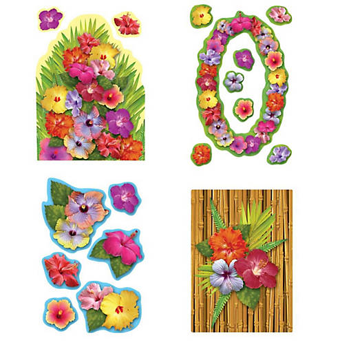 Beistle - Hibiscus Cutouts - 12 Pack