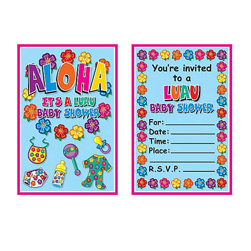 Beistle - Hula Baby Invitations - 12 Pack