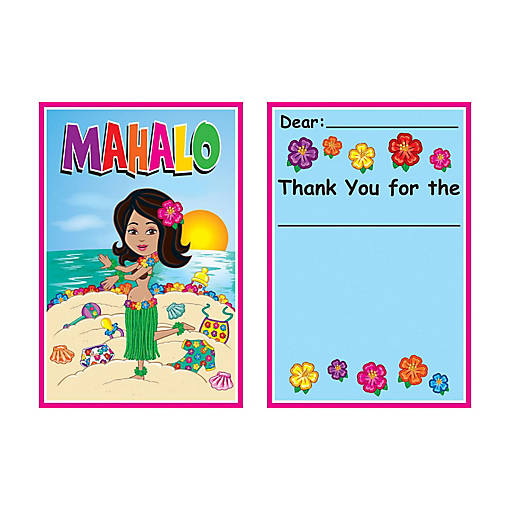 Beistle - Hula Baby Thank You Notes - 12 Pack