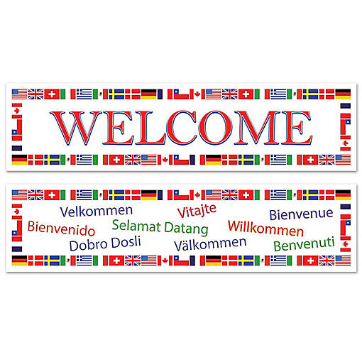 Beistle - International Welcome Banners - 12 Pack