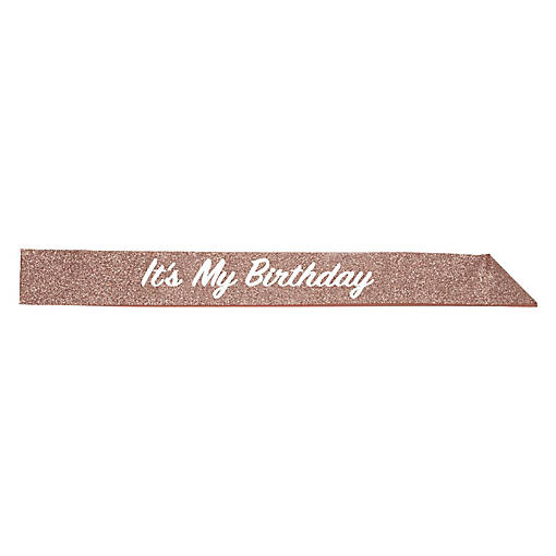 Beistle - It's My Birthday Glittered Sash - 6 Pack