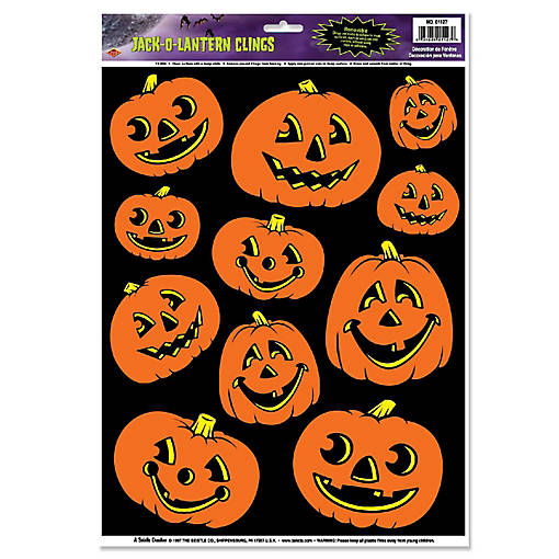 Beistle - Jack-O-Lantern Clings - 12 Pack