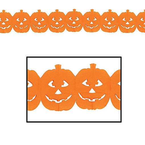 Beistle - Jack-O-Lantern Garland - 12 Pack