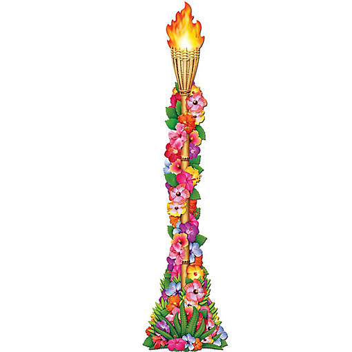 Beistle - Jointed Floral Tiki Torch - 12 Pack