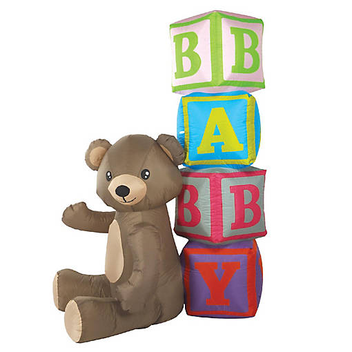 Beistle - Jumbo Bear &amp; Blocks Inflatable - 1 Pack