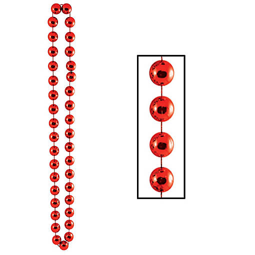 Beistle - Jumbo Party Beads - Red - 12 Pack
