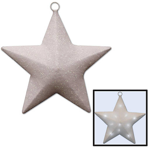 Beistle - Light-Up Sparkle Star - White - 1 Pack