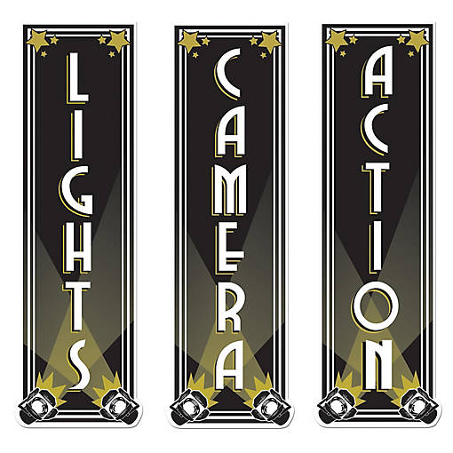 Beistle - Lights, Camera, Action Cutouts - 12 Pack