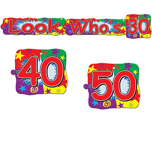 Beistle - Look Who's (30/40/50) Streamer - 12 Pack