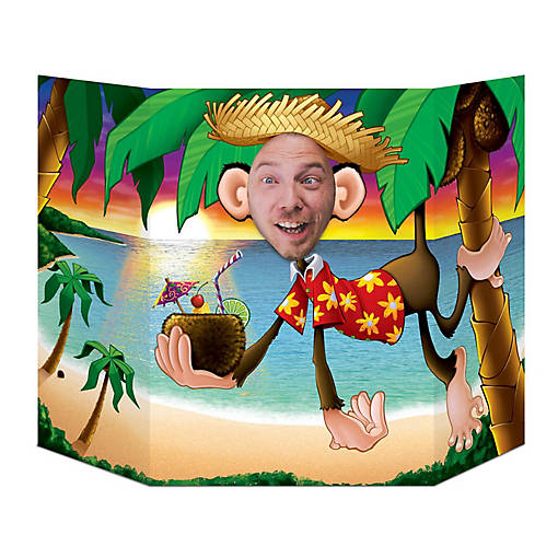 Beistle - Luau Monkey Photo Prop - 6 Pack