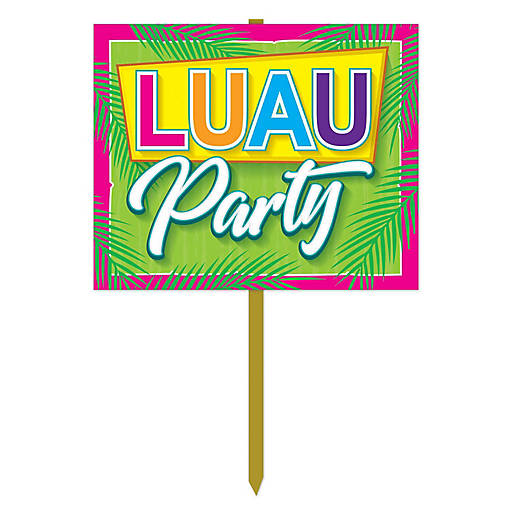 Beistle - Luau Party Yard Sign - 6 Pack