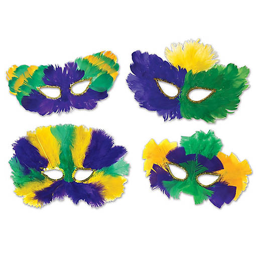 Beistle - Mardi Gras Masks - 12 Pack