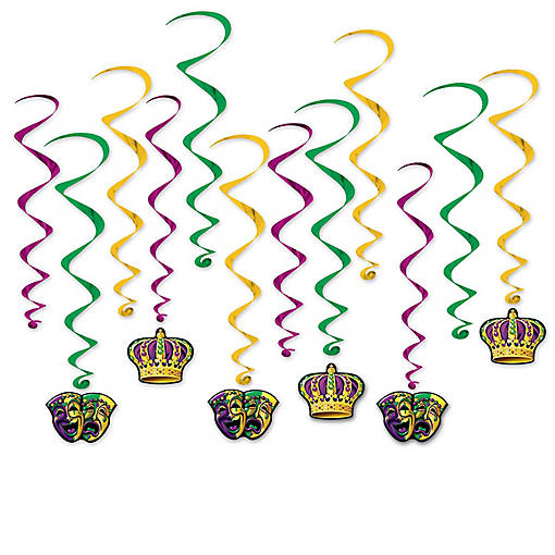 Beistle - Mardi Gras Whirls - 6 Pack