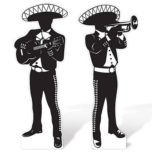 Beistle - Mariachi Silhouette Stand-Ups - 4 Pack