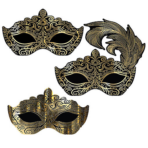 Beistle - Masquerade Mask Wall Decorations - 1 Pack