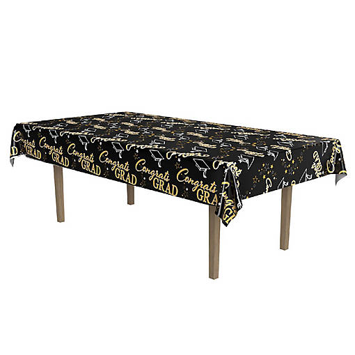 Beistle - Metallic Graduation Tablecover - 12 Pack