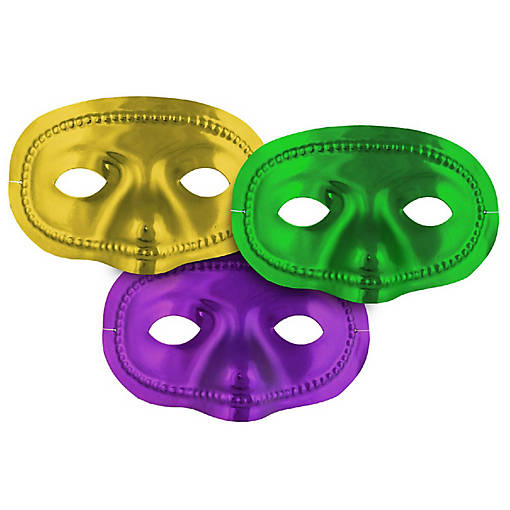 Beistle - Metallic Half Masks - 24 Pack