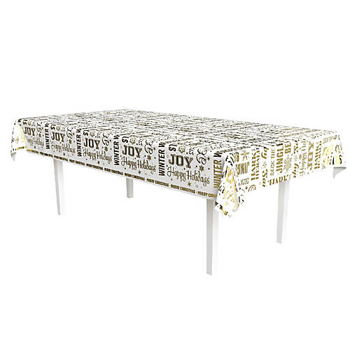 Beistle - Metallic Holiday Expressions Tablecover - 12 Pack