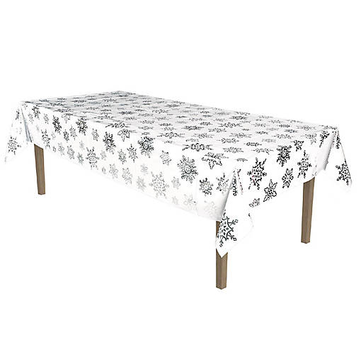 Beistle - Metallic Snowflake Tablecover - 12 Pack