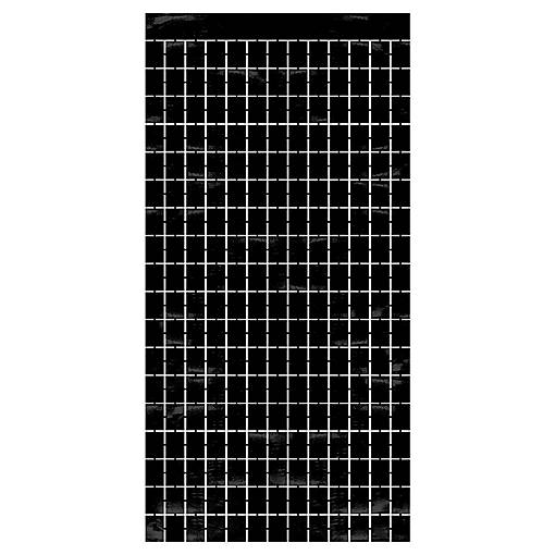 Beistle - Metallic Square Curtain - Black - 6 Pack