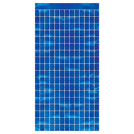 Beistle - Metallic Square Curtain - Blue - 6 Pack