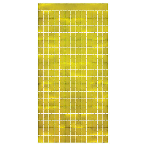 Beistle - Metallic Square Curtain - Golden - 6 Pack