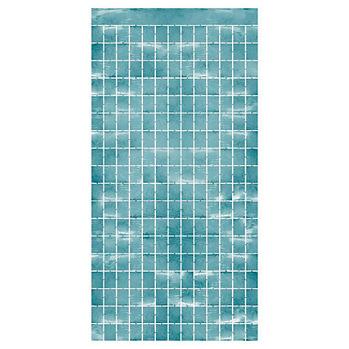 Beistle - Metallic Square Curtain - Light Blue - 6 Pack