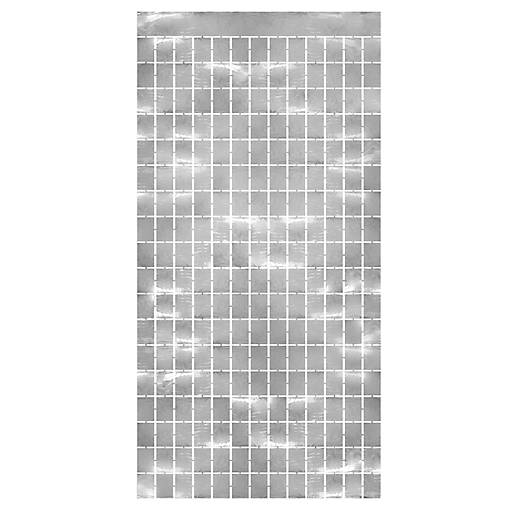 Beistle - Metallic Square Curtain - Silver - 6 Pack