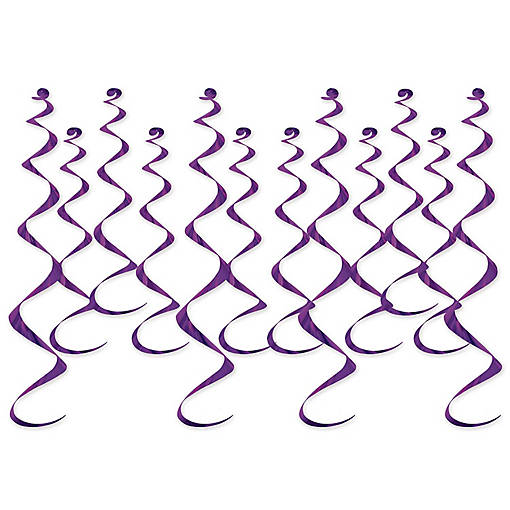 Beistle - Metallic Whirls - Purple - 6 Pack