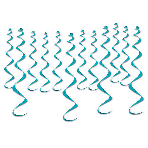 Beistle - Metallic Whirls - Teal - 6 Pack
