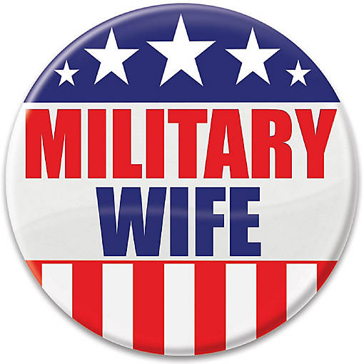 Beistle - Military Wife Button - 6 Pack