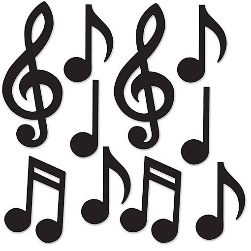 Beistle - Mini Musical Notes Silhouettes - 24 Pack