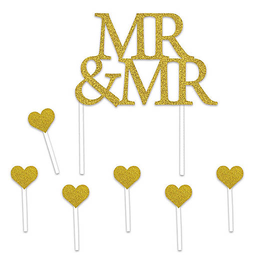 Beistle - Mr &amp; Mr Cake Topper - 12 Pack