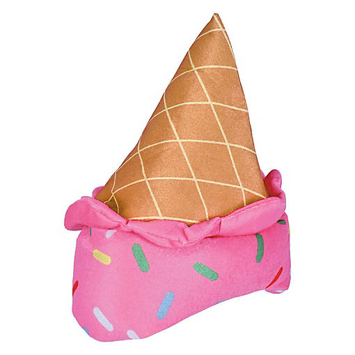 Beistle - Multicolor - Fun Plush Ice Cream Cone Hat - 12 Pieces