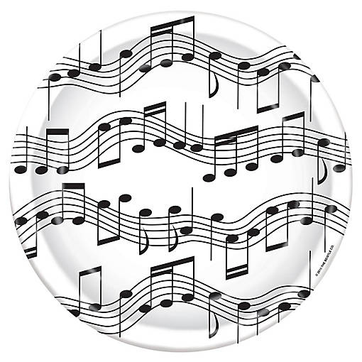 Beistle - Musical Notes Plates - 9" - 12 Pack
