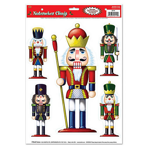 Beistle - Nutcracker Clings - 12 Pack