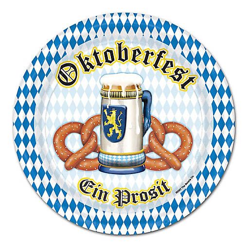 Beistle - Oktoberfest Plates - 9" - 12 Pack