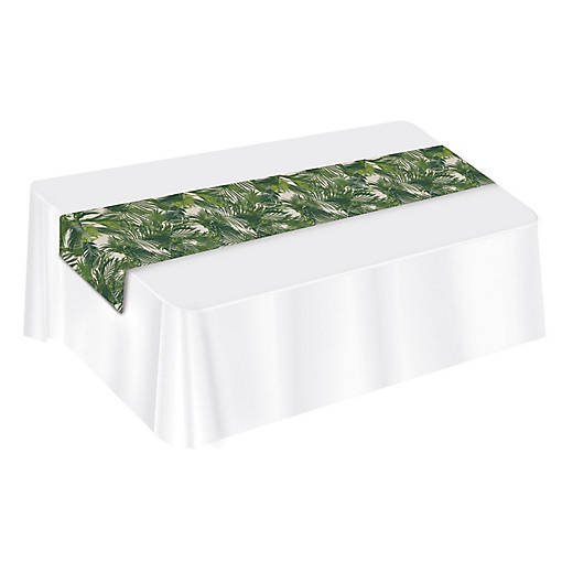 Beistle - Palm Leaf Fabric Table Runner - 12 Pack