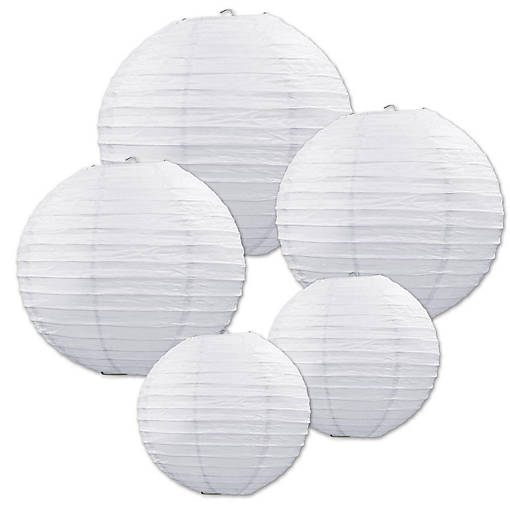 Beistle - Paper Lantern Assortment - White - 6 Pack